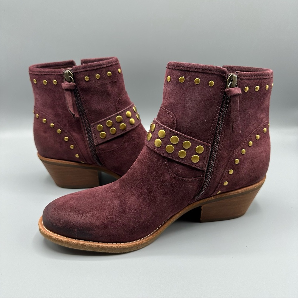 Sofft suede leather comfort heeled boots Red women’s size 7 - Picture 10 of 12
